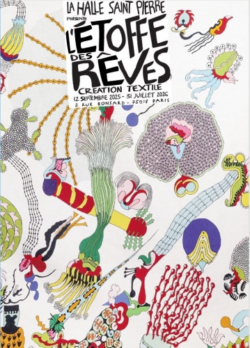 alicia lasne,halle saint-pierre,étoffe des rêves,atelier véron,broderie brute,créations textiles