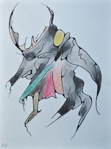 Alice Massénat, sans titre (le Minotaure, titre BM), encre et pastel sec, 46x38cm, 2018 (2).JPG