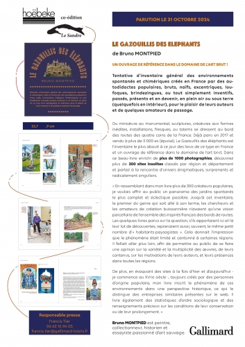 le gazouillis des éléphants,environnements populaires spontanés,habitants-paysagistes,bâtisseurs du rêve,inspirés des bords de route,bruno montpied,art naïf,art brut,éditions hoëbeke,éditions du sandre,gallimard,diffusion des livres