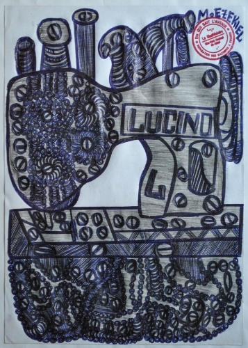 Ezéchiel Messou, ss titre (machine à coudre, Lucind), stylo bic sur pap, 29,7x21cm, vers 2019 (2).jpg